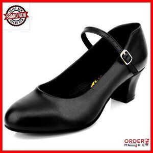 Non-Slip Latin Salsa Dance Heels 2.2" Heel Ballroom Character Shoes